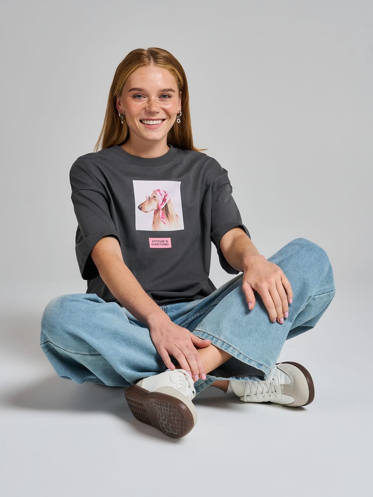 Футболка оверсайз с принтом