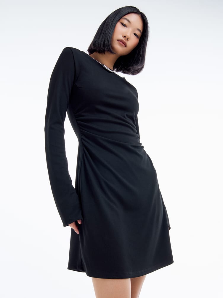 Мини платье с драпировкой