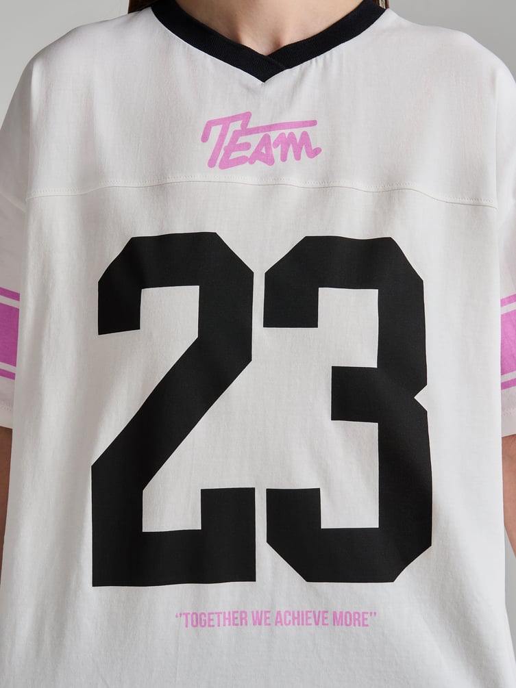 Спортивная футболка оверсайз с принтом