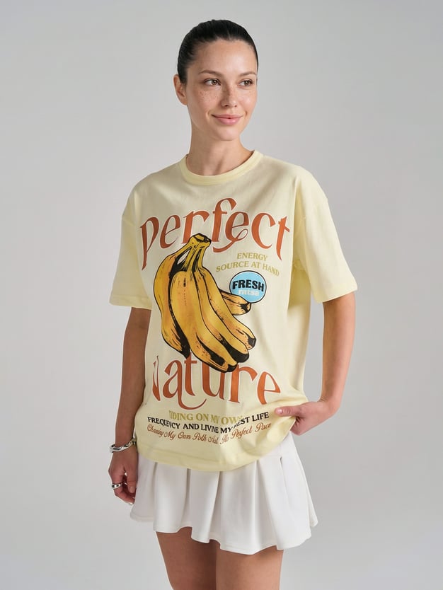 Футболка оверсайз с принтом банана