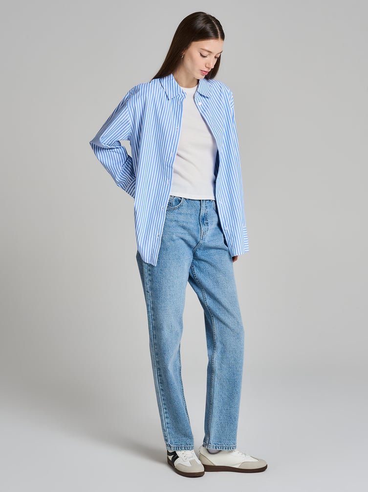 Удлиненная рубашка в полоску