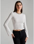 Лонгслив с расклешенными рукавами