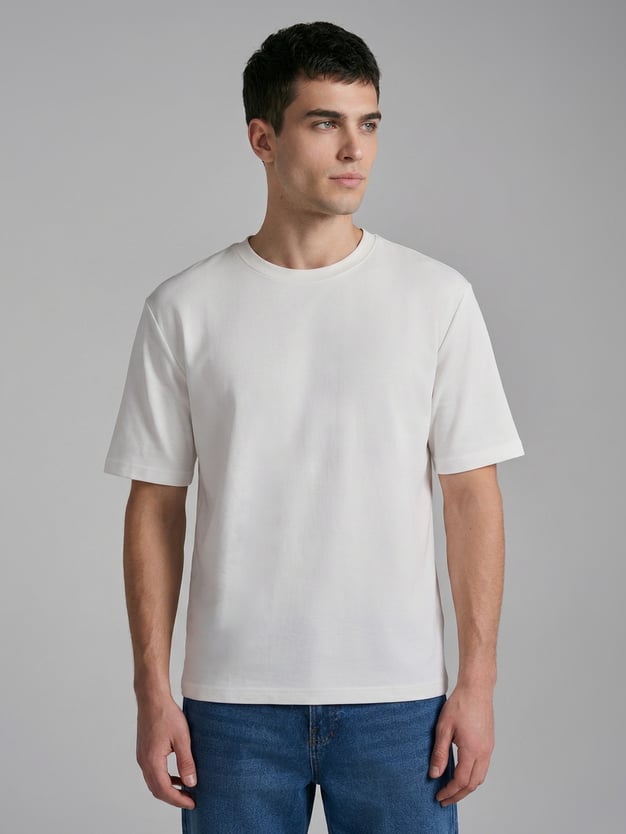 Футболка однотонная с коротким рукавом