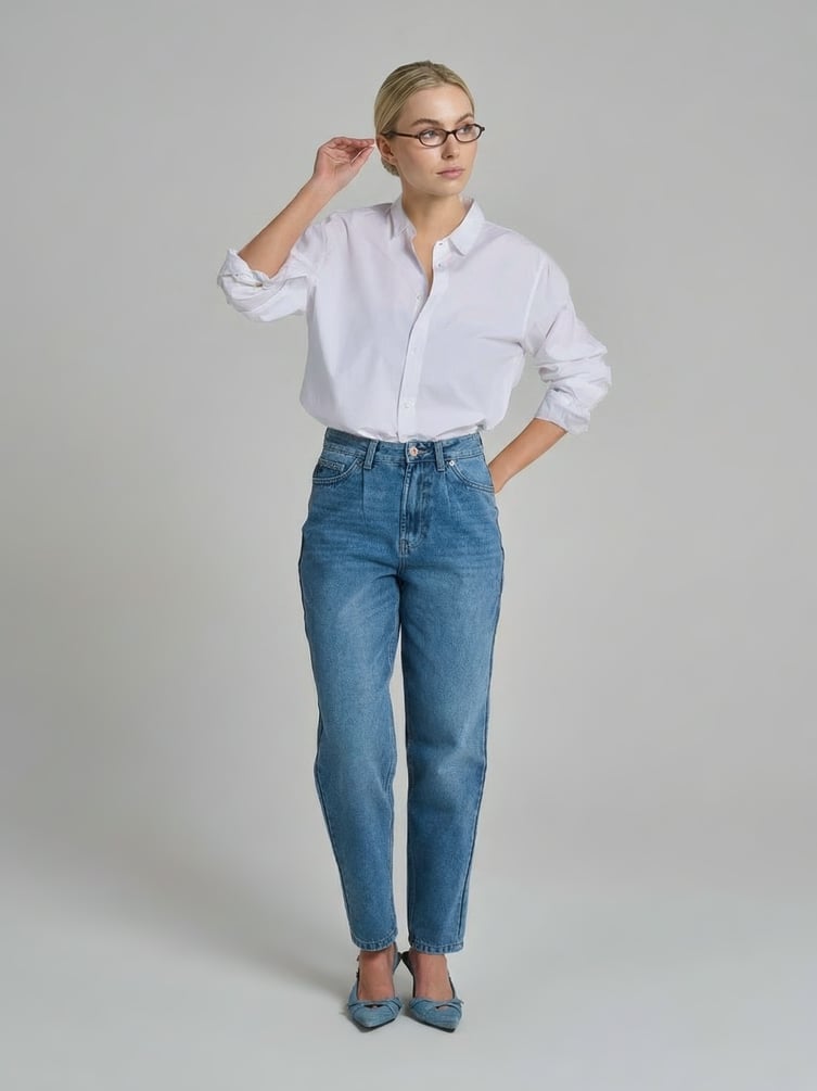 Джинсы Balloon с высокой талией