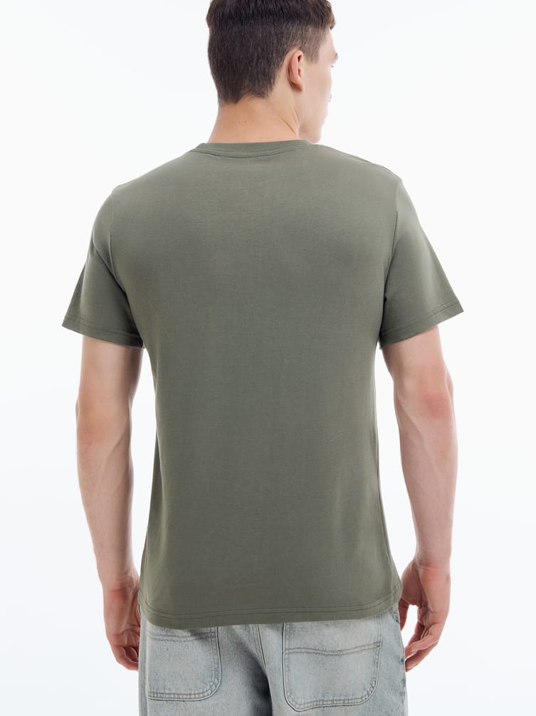 Хлопковая футболка с коротким рукавом