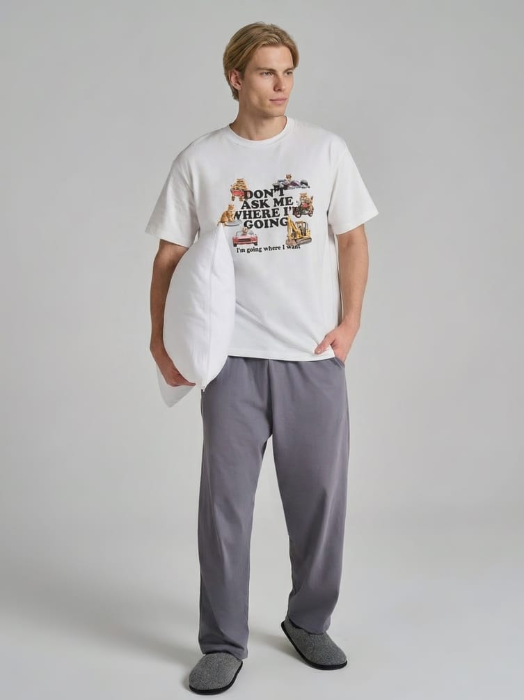 Пижама с принтом и брюками