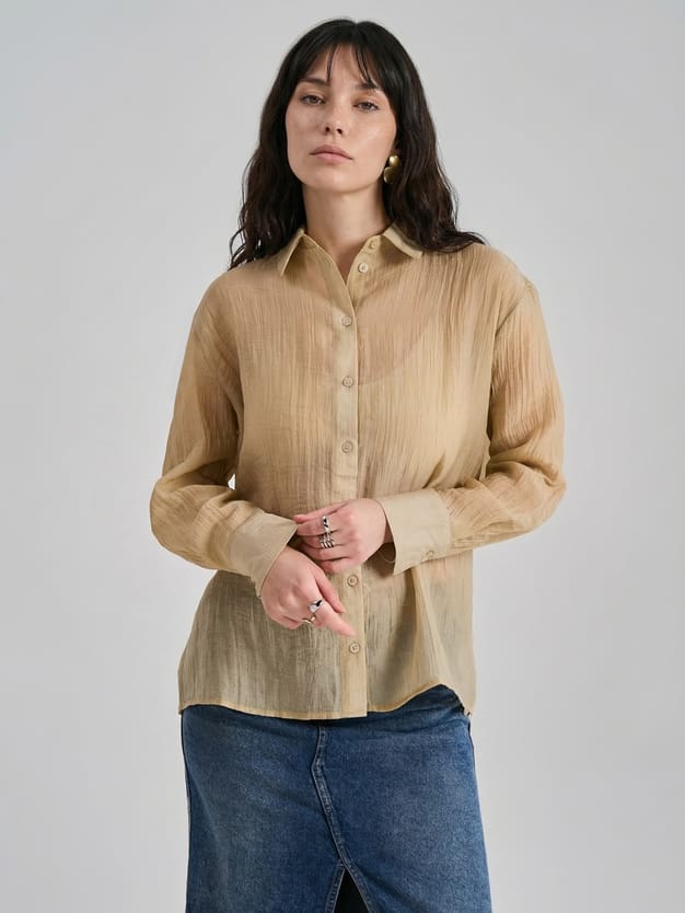 Рубашка летняя со шнуровкой на спине