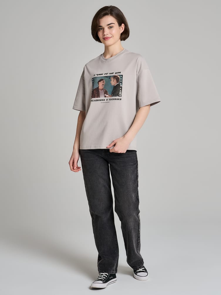 Футболка оверсайз с принтом Мосфильм