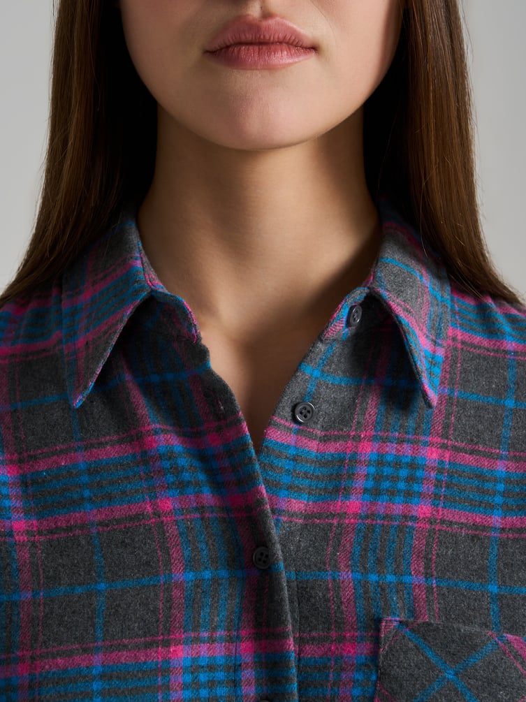 Байковая рубашка в клетку