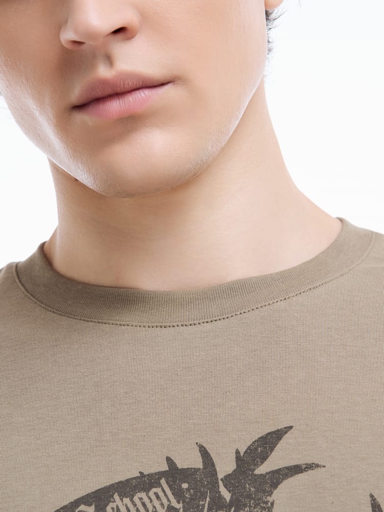 Футболка из хлопка с принтом орла