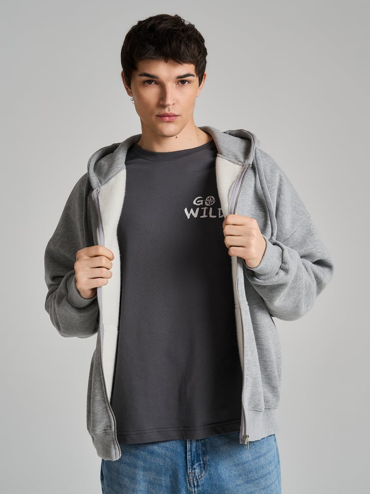 Футболка хлопковая с принтом на спине