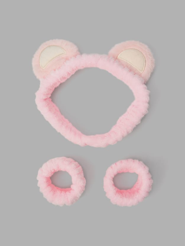 Набор повязка для волос и браслеты для умывания