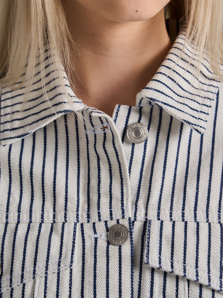 Куртка джинсовая в полоску