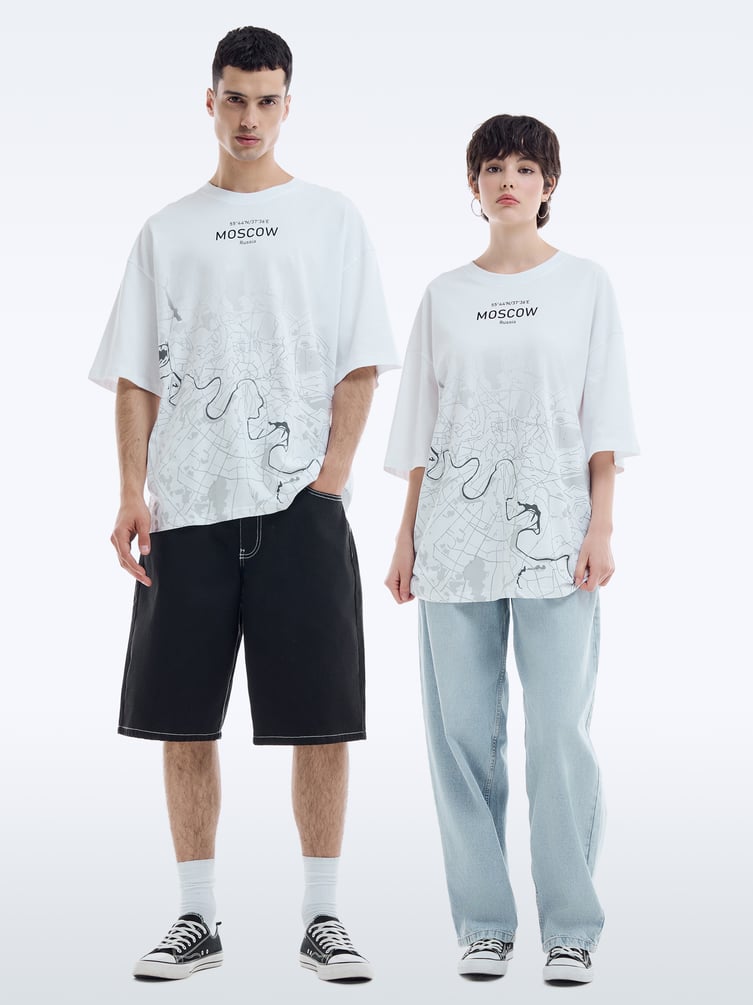 Футболка оверсайз с принтом Москва