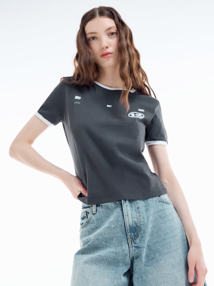 Футболка из хлопка с надписью