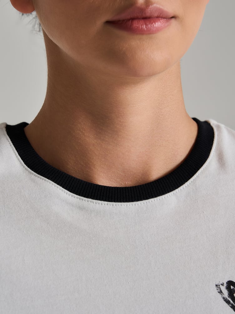 Облегающая футболка с принтом