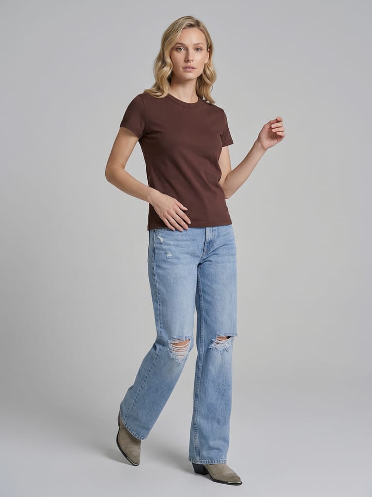 Плотная классическая футболка из хлопка