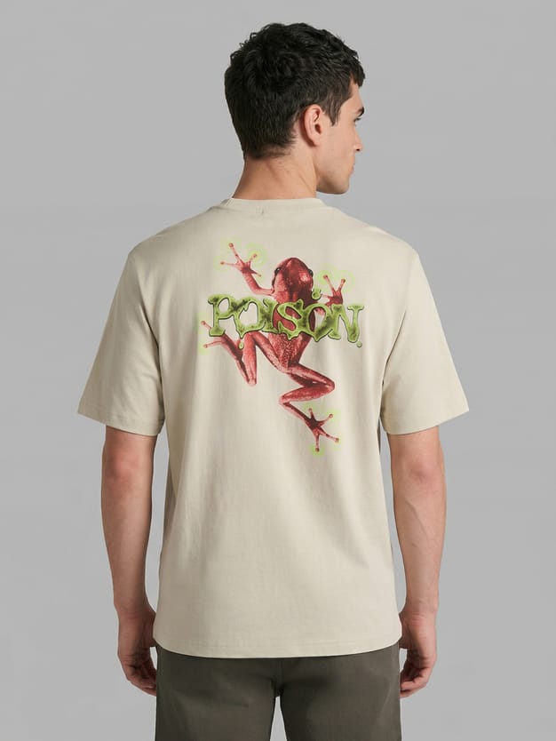 Футболка из хлопка с принтом на спине