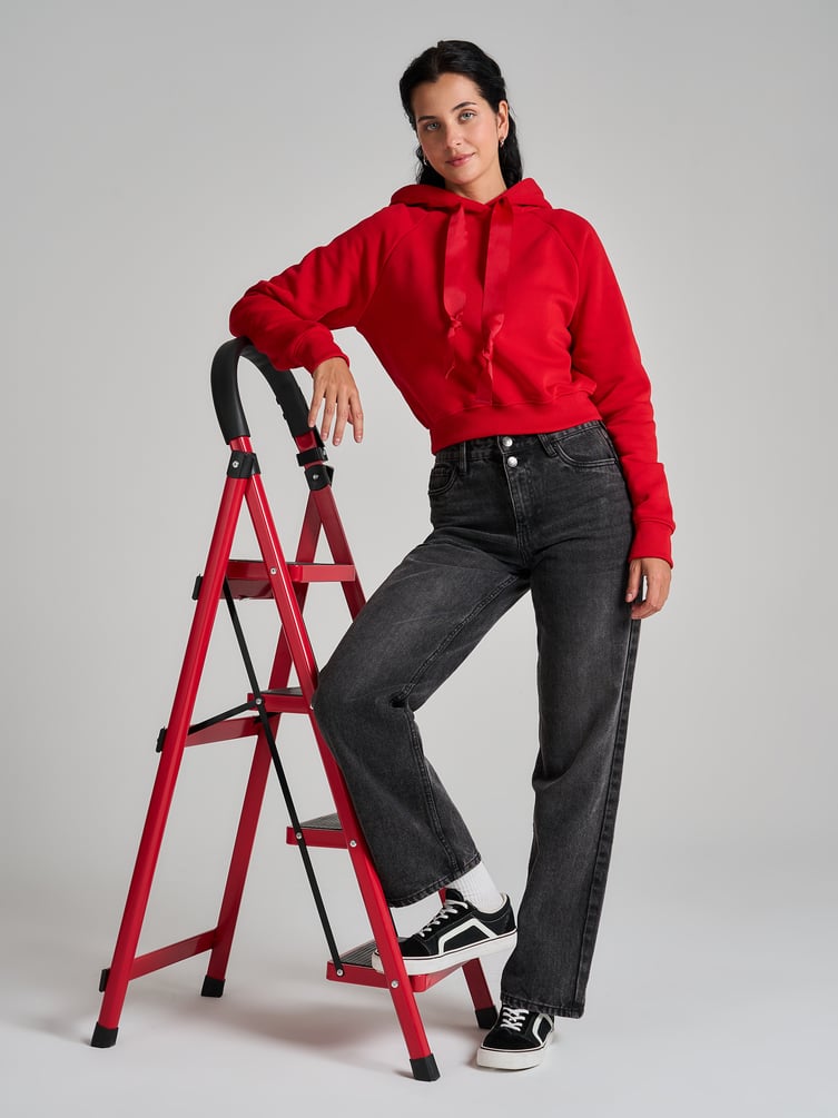 Теплое худи укороченное с начесом