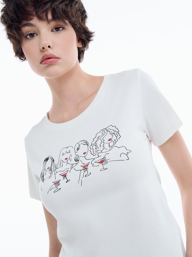 Пижама с принтом и брюками