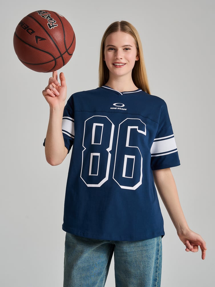 Спортивная футболка оверсайз с надписью