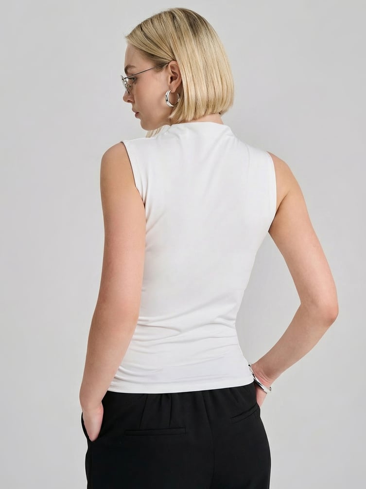 Топ с драпировкой на талии