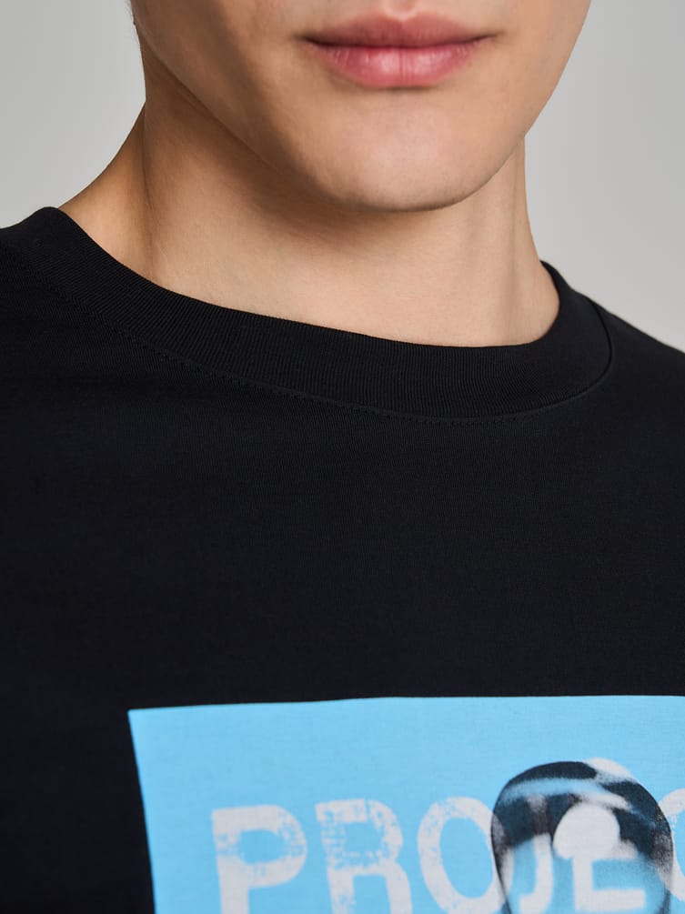 Футболка из хлопка с принтом