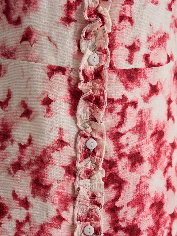 Сарафан мини с рюшами