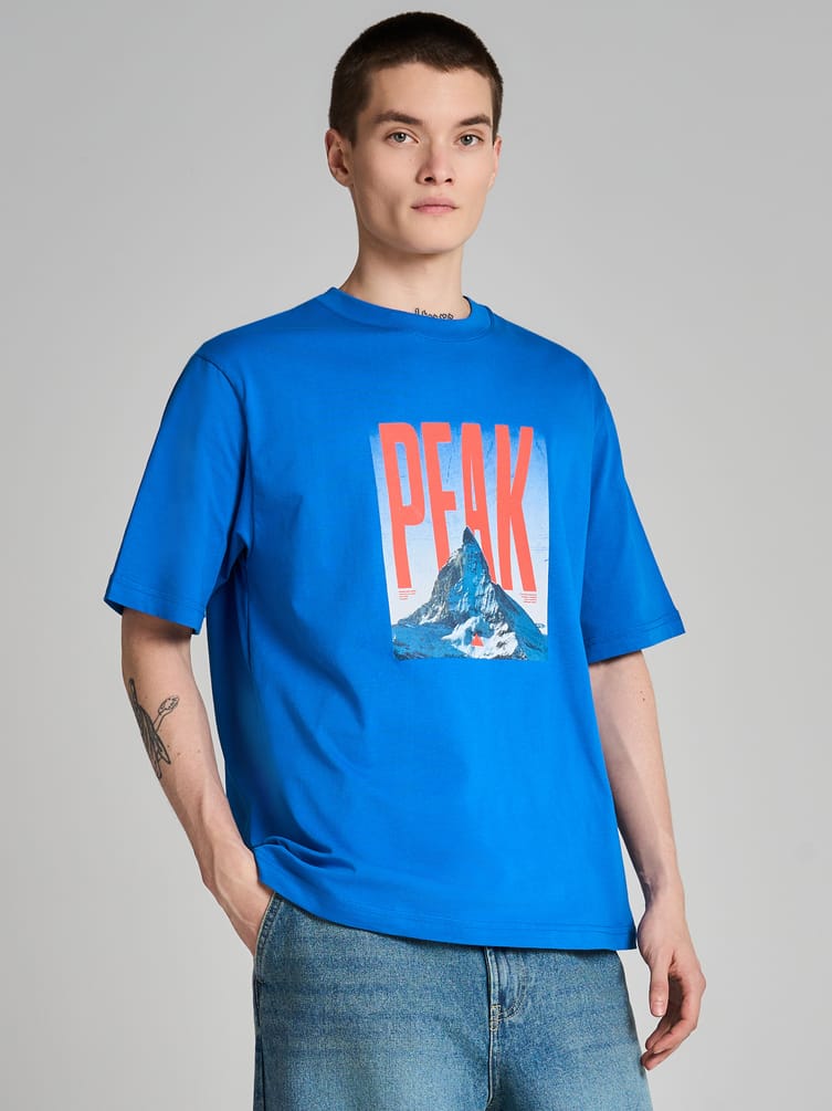 Футболка хлопок с принтом гор