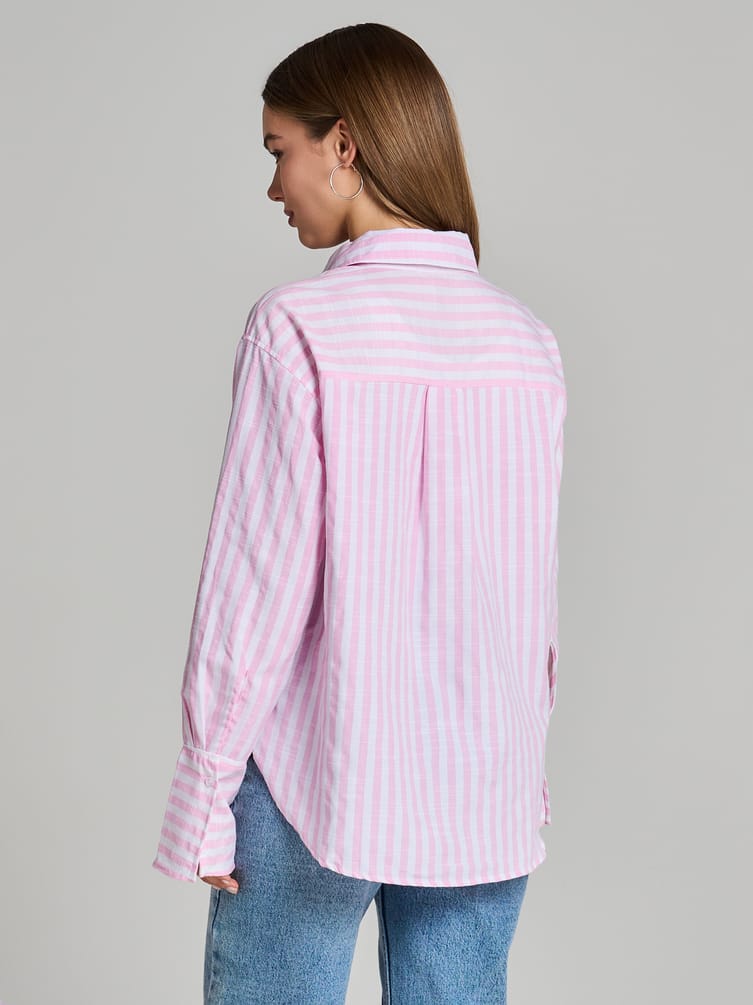 Рубашка оверсайз в полоску