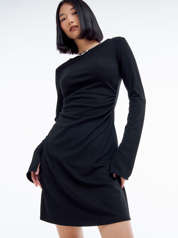 Мини платье с драпировкой