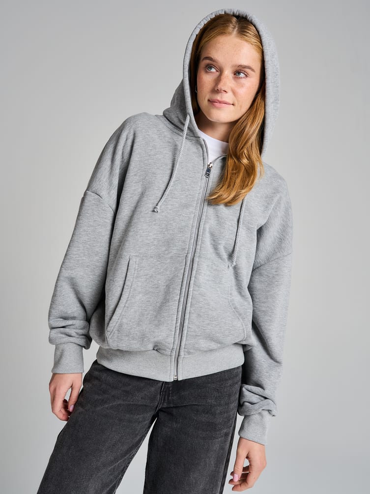 Зип худи оверсайз со стразами на спине