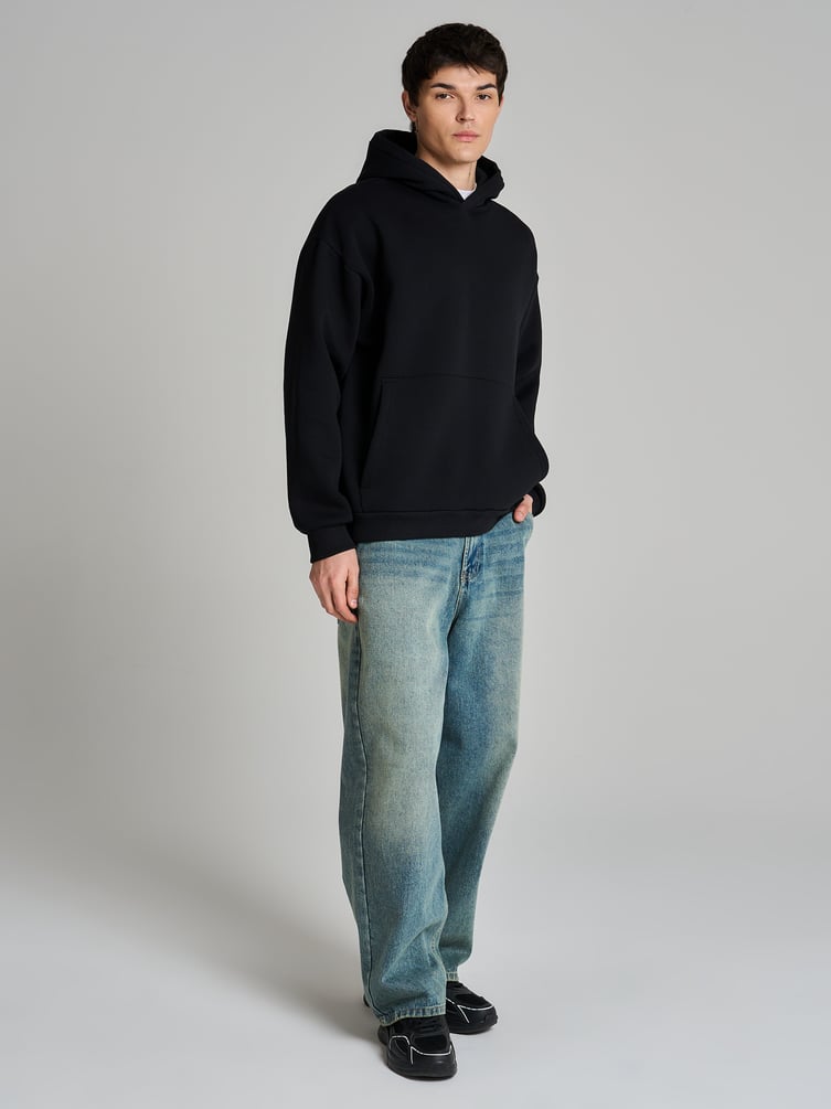 Худи оверсайз с капюшоном тёплое с начёсом