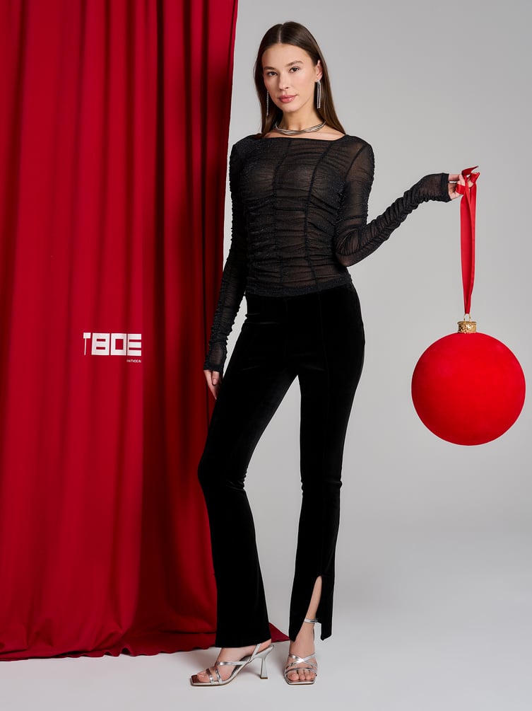 Блузка вечерняя нарядная с люрексом