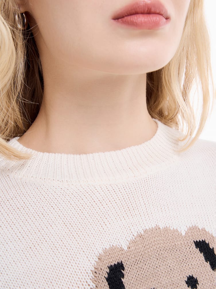 Джемпер трикотажный с принтом