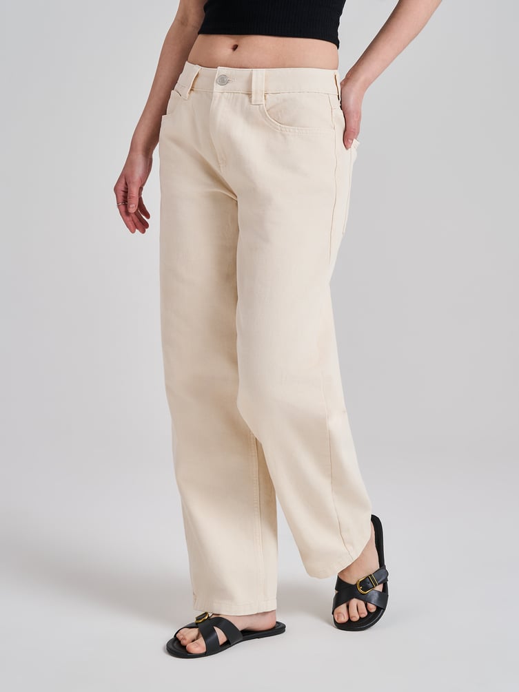 Джинсы баллоны со средней посадкой