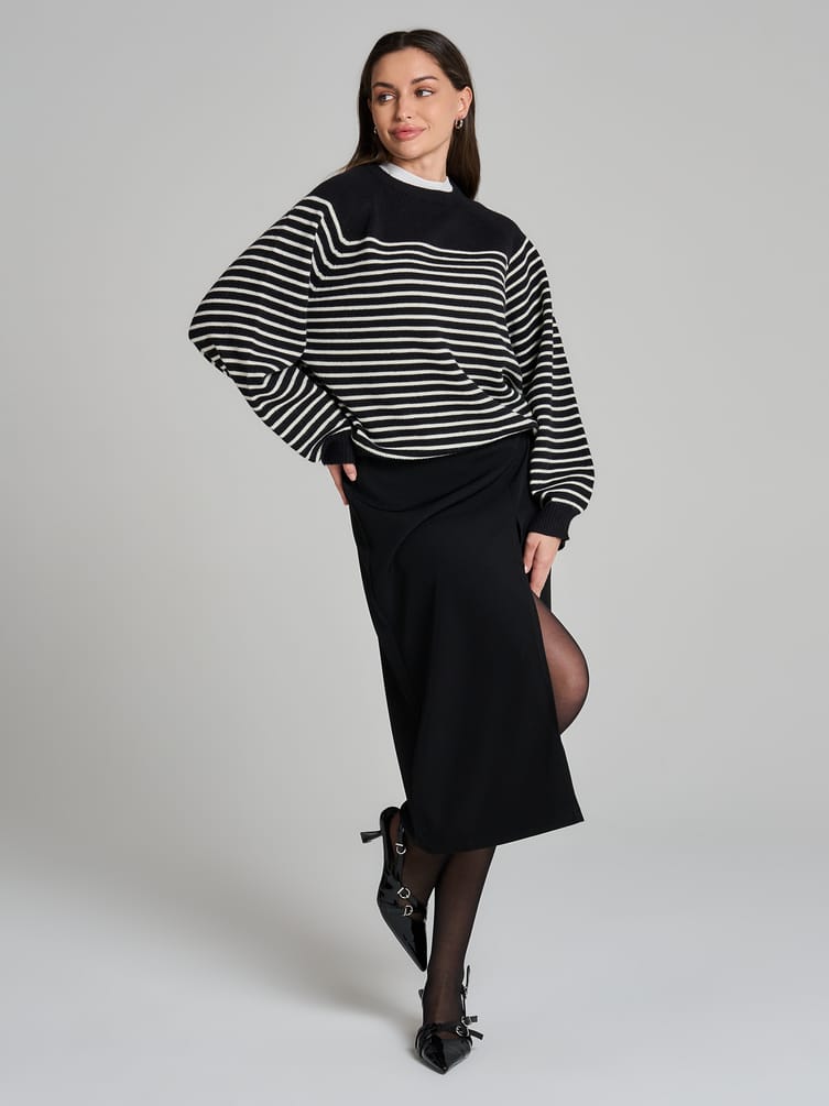 Джемпер трикотажный в полоску