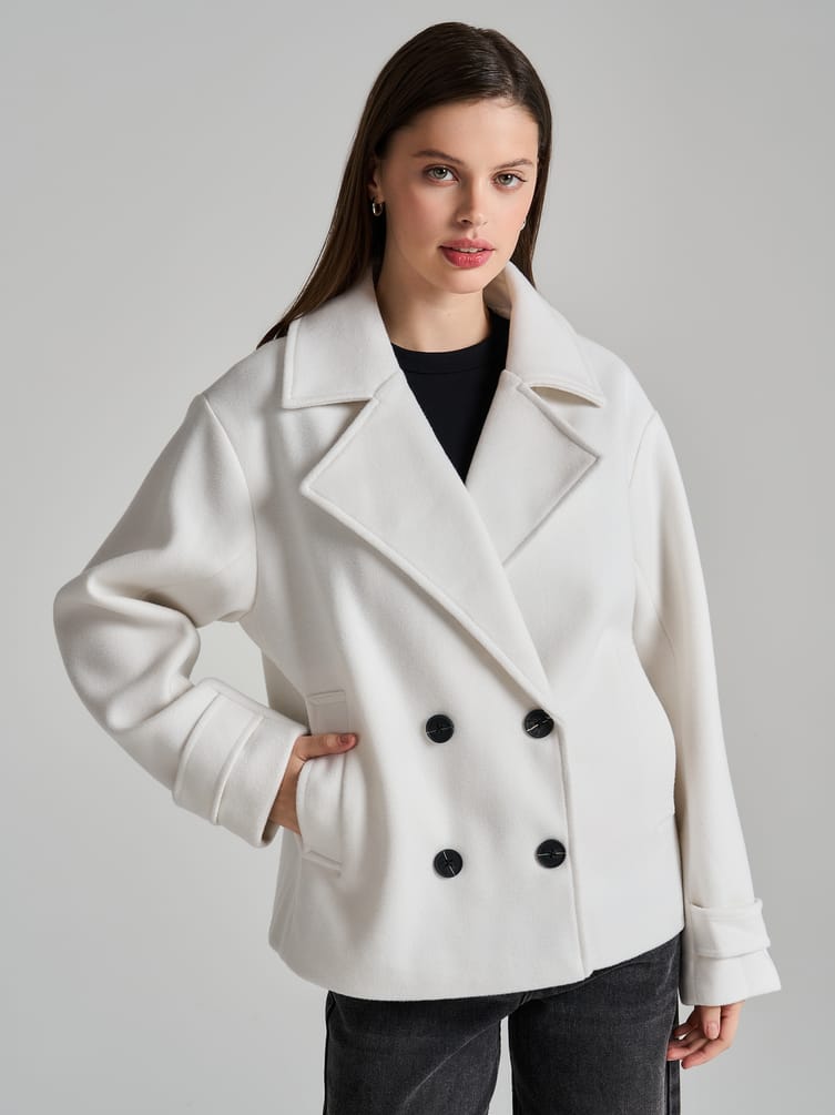 Пальто демисезонное двубортное