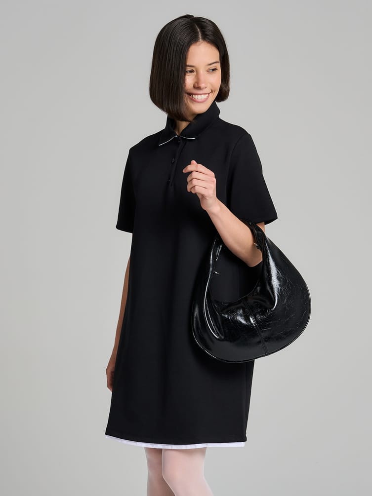 Платье-поло короткое