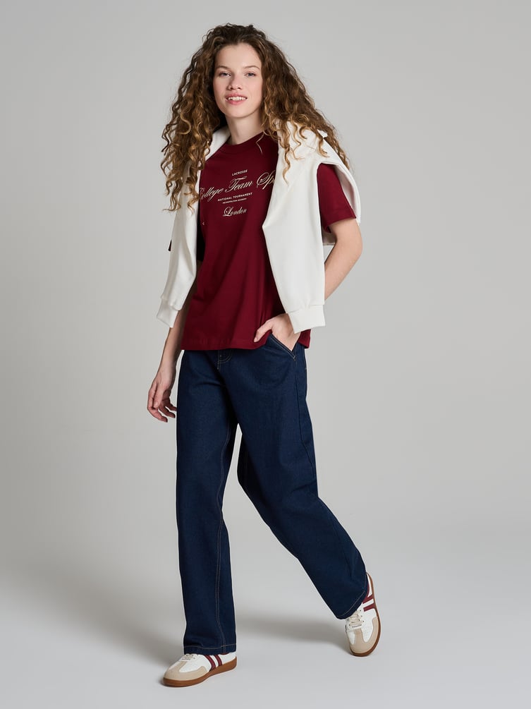 Футболка с надписью College Team Spirit