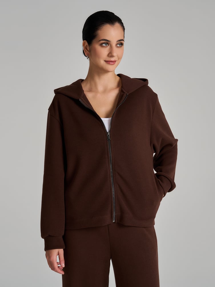 Толстовка с капюшоном трикотажная