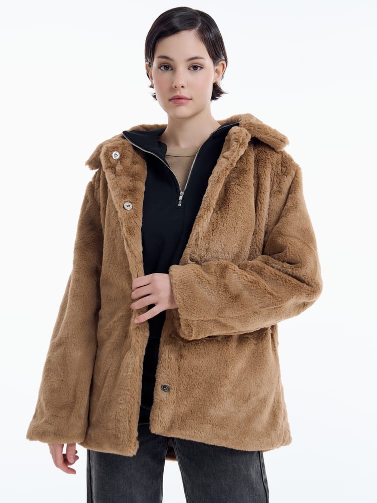 Шуба искусственная тедди короткая