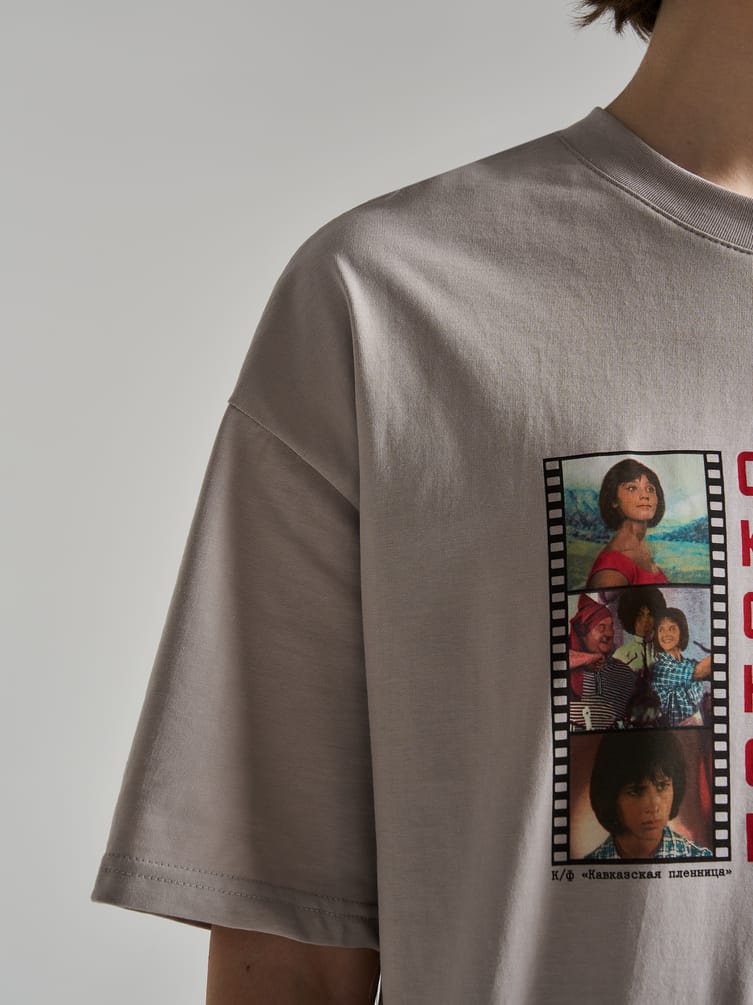 Футболка оверсайз с принтом Мосфильм