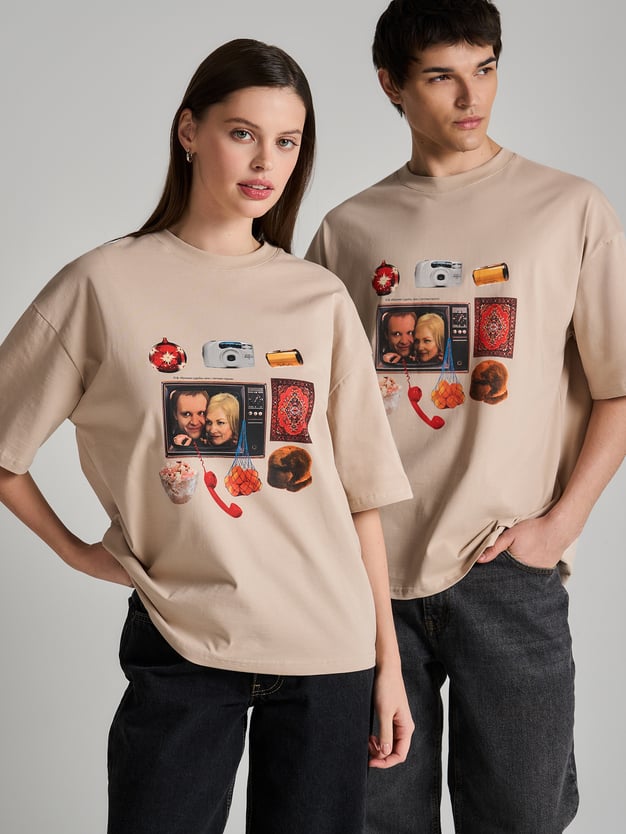 Футболка оверсайз с принтом Мосфильм