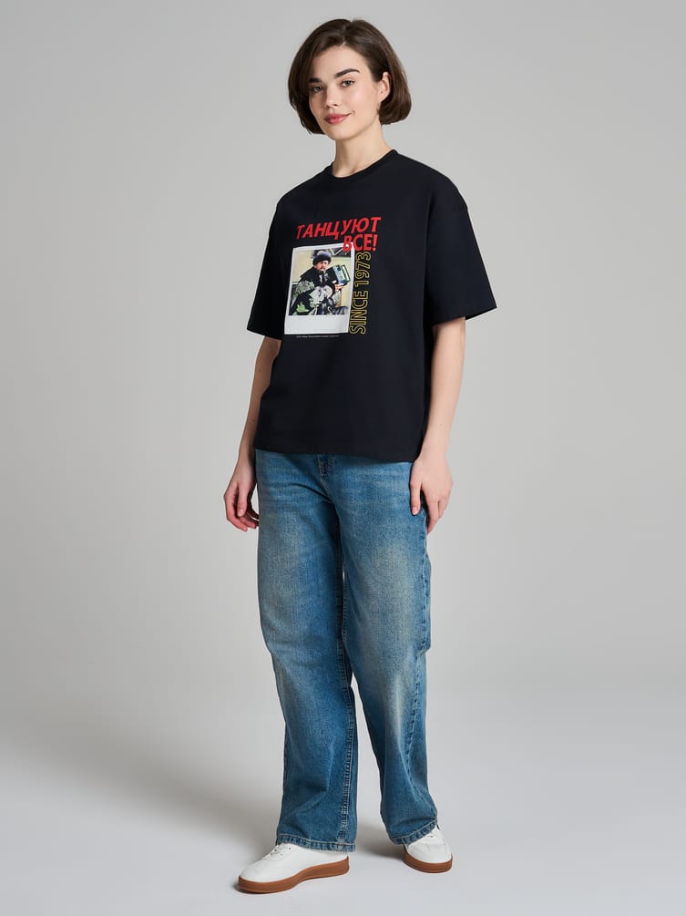 Футболка оверсайз с принтом Мосфильм