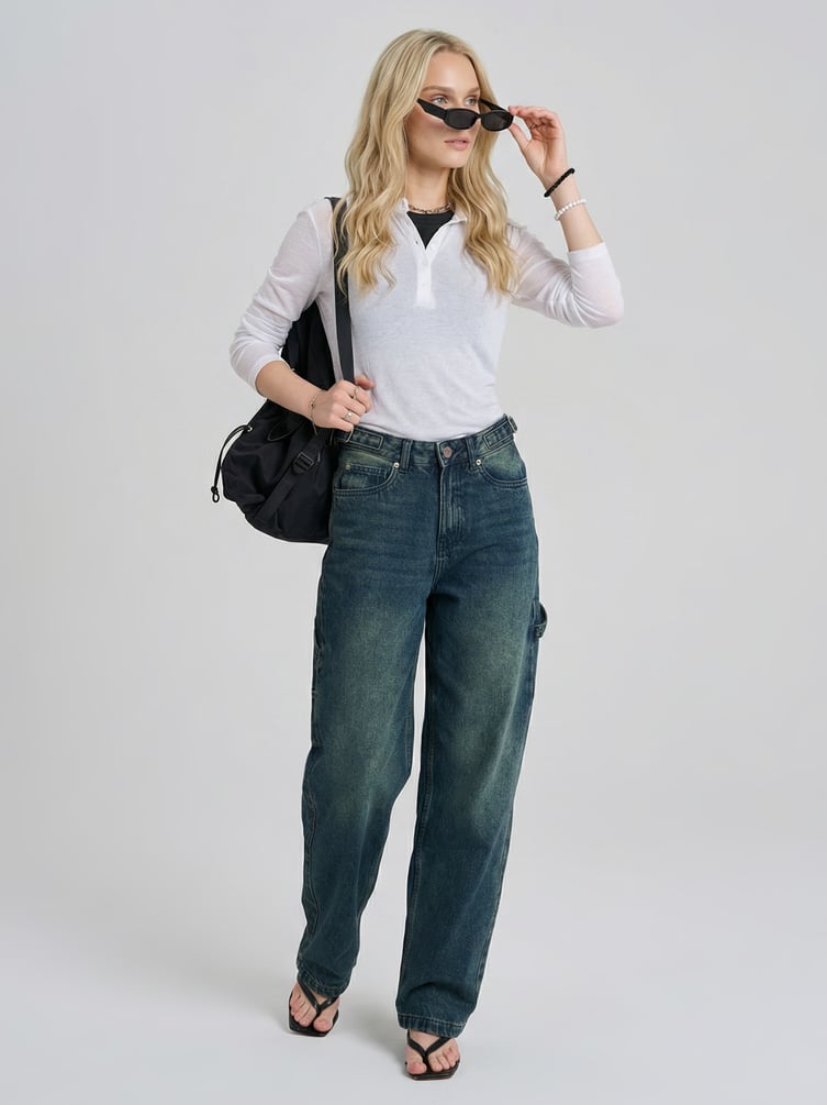 Джинсы широкие Balloon