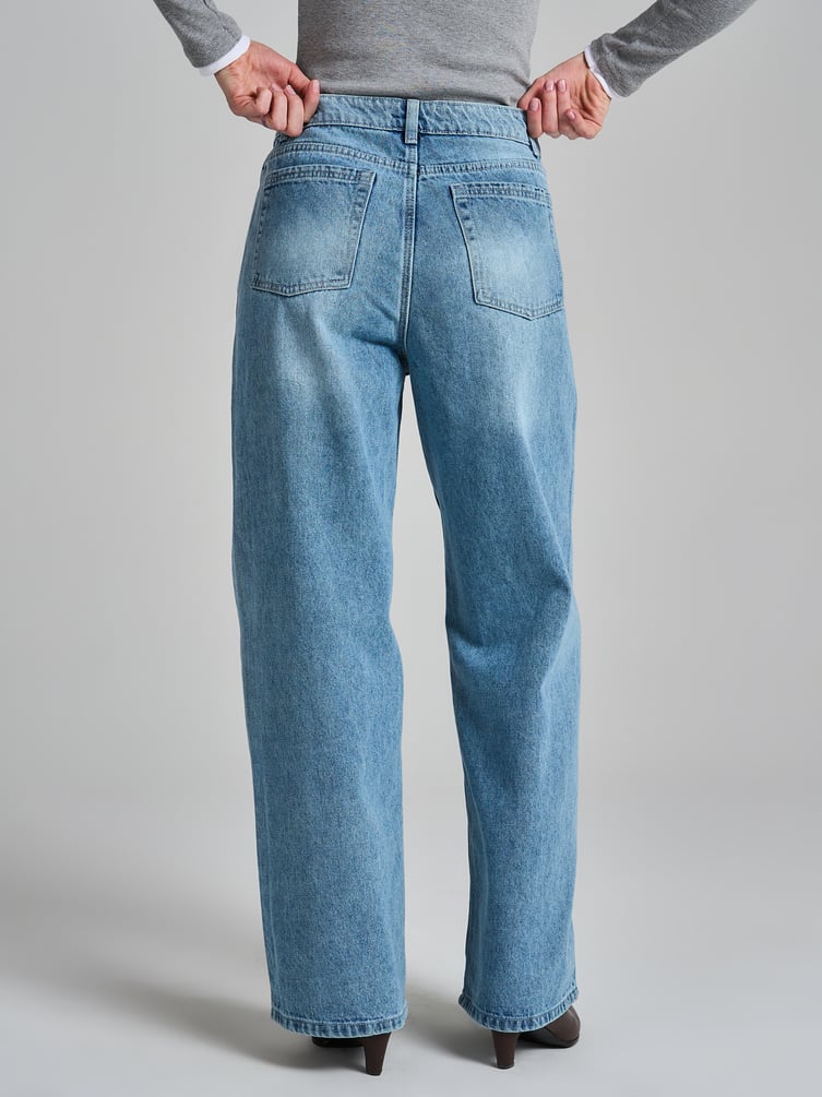 Джинсы Baggy с винтажной стиркой