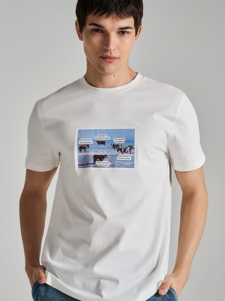 Футболка со смешным принтом
