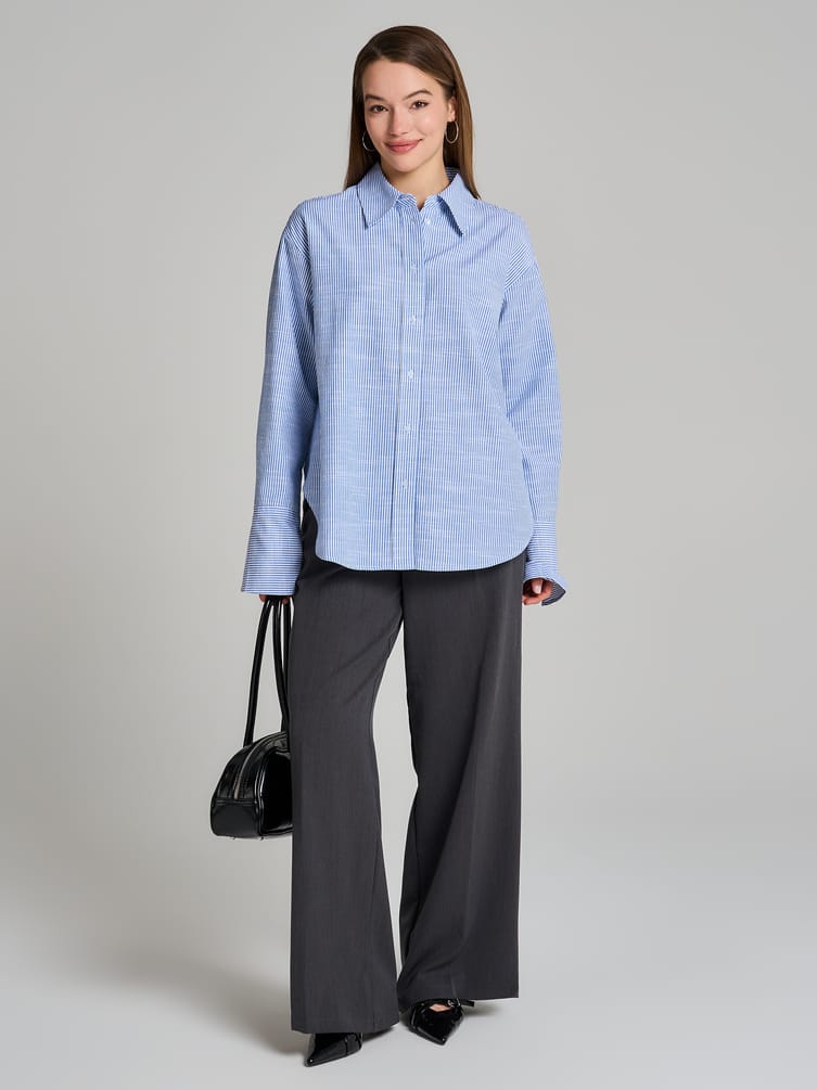 Рубашка оверсайз в полоску