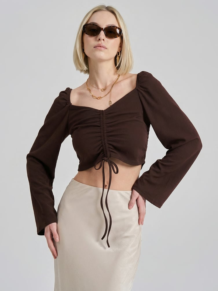 Кроп-топ с длинным рукавом